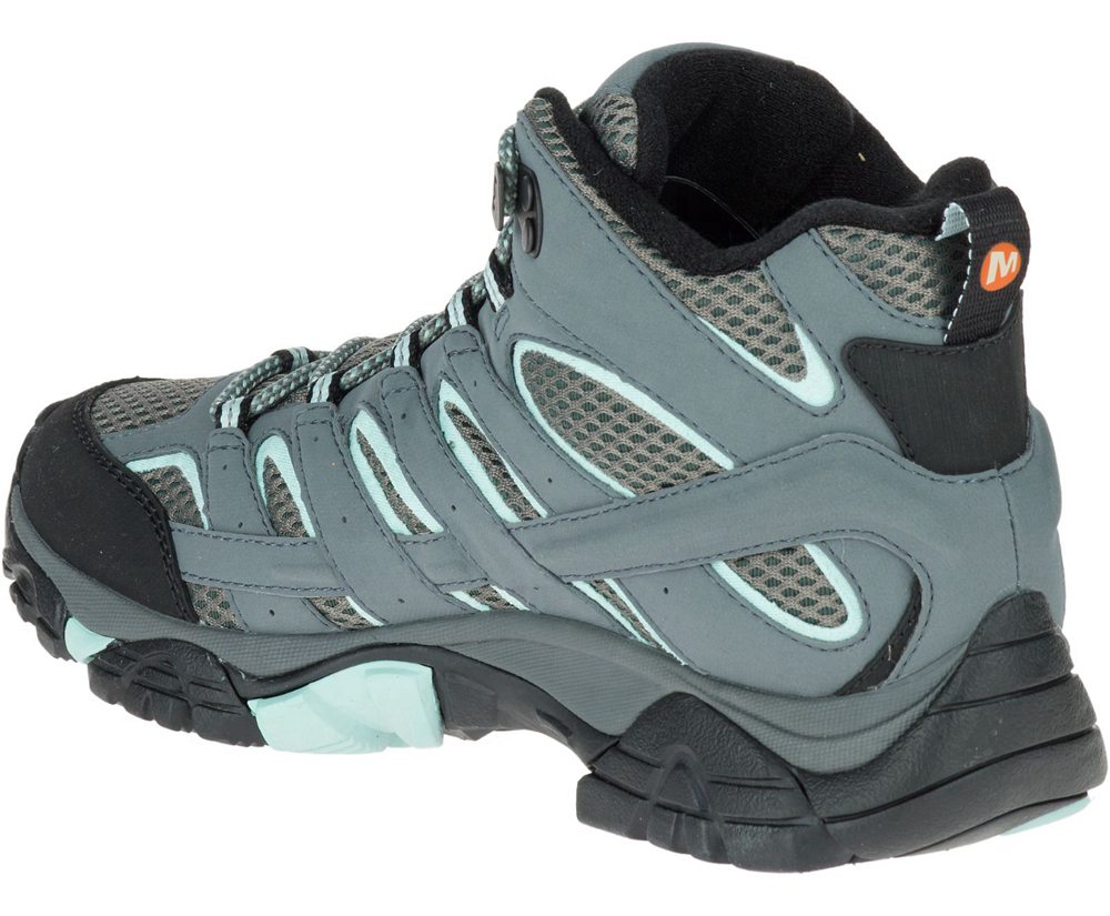 Merrell Boots Grey - Moab 2 Mid GORE -TEX® Wide Width - Womens 67UTEHZIN